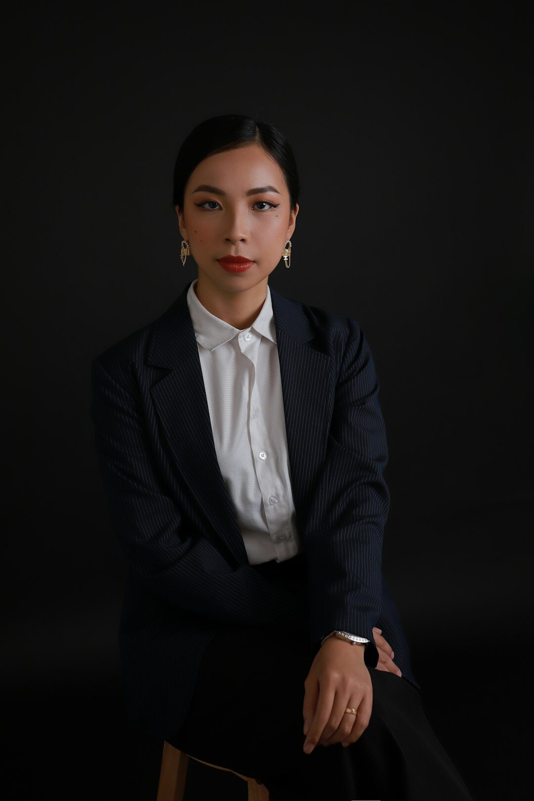 Studio portrait of a professional woman business developer